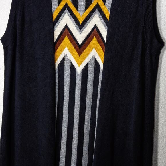 Missoni for Target Women’s Dress Chevron Knit Sleeveless Navy Multicolor Size XL - Picture 4 of 7